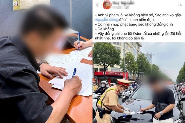 Bị phạt 7,5 triệu đồng vì đăng ảnh sai sự thật về lực lượng Cảnh sát giao thông Bị phạt 7,5 triệu đồng vì đăng ảnh sai sự thật về lực lượng Cảnh sát giao thông