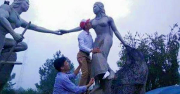 Hà Tĩnh: Sẽ kiểm điểm những cán bộ có hành động gây phản cảm tại bức tượng nàng Biang