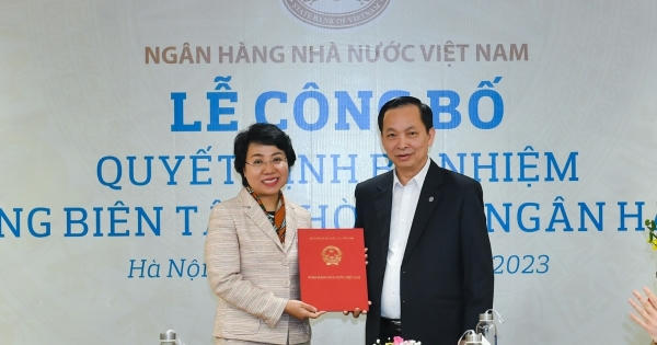 Bà Hoàng Thanh Nhàn giữ chức Tổng biên tập Thời báo Ngân hàng