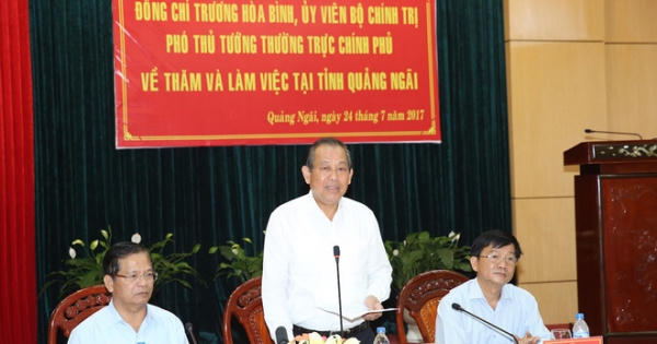 Phó Thủ tướng Trương Hòa Bình làm việc với lãnh đạo tỉnh Quảng Ngãi Phó Thủ tướng Trương Hòa Bình làm việc với lãnh đạo tỉnh Quảng Ngãi