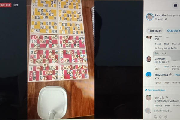 Tiền Giang: Xử lý nhiều vụ tổ chức đánh bạc dưới hình thức chơi lô tô trong phiên livestream trên Facebook