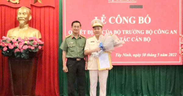Bộ Công an bổ nhiệm Phó Giám đốc Công an tỉnh Tây Ninh Bộ Công an bổ nhiệm Phó Giám đốc Công an tỉnh Tây Ninh