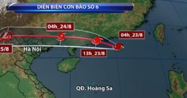 Bão số 6 đang mạnh lên và có thể gây ra mưa lớn ở Bắc bộ