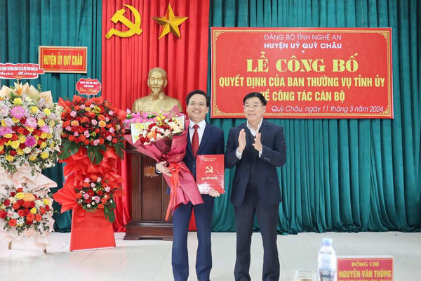 Nghệ An: Ông Bùi Văn Hưng giữ chức Phó Bí thư Huyện ủy Quỳ Châu