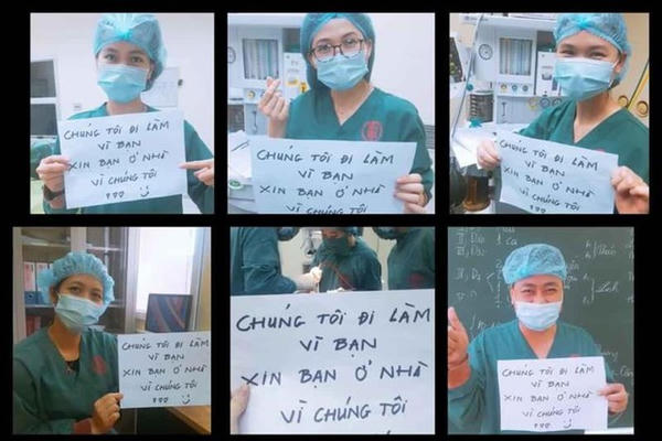 Dân mạng hưởng ứng: 'Chúng tôi đi làm vì bạn, xin bạn ở nhà vì chúng tôi'