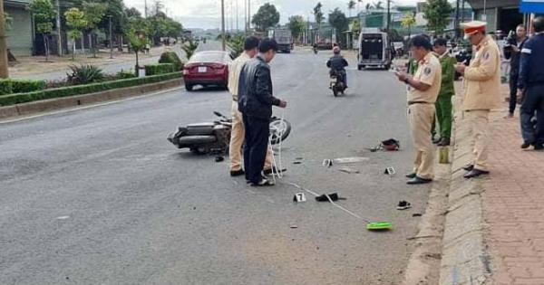 Xe ô tô khách tông xe máy, một người tử vong tại chỗ