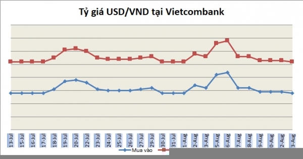 Tỷ giá ngày 13/8: Đi ngang