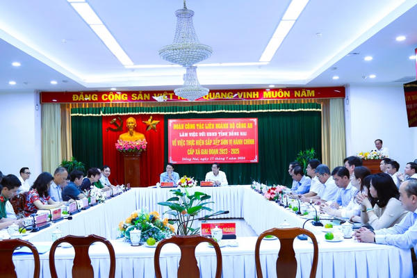 Bộ Công an làm việc với tỉnh Đồng Nai về sắp xếp đơn vị hành chính cấp xã