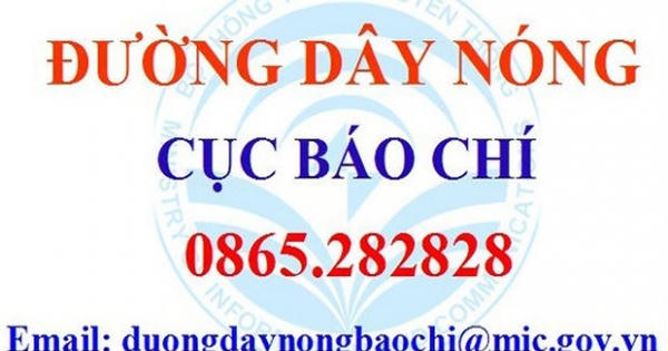 Đường dây nóng Cục Báo chí chính thức hoạt động