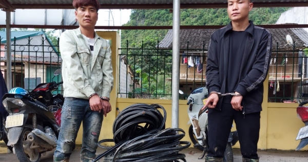 Bắt 2 đối tượng trộm cắp dây cáp viễn thông