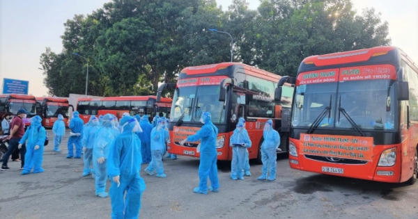 29 chuyến xe nghĩa tình đưa công nhân về Đắk Lắk và Phú Yên