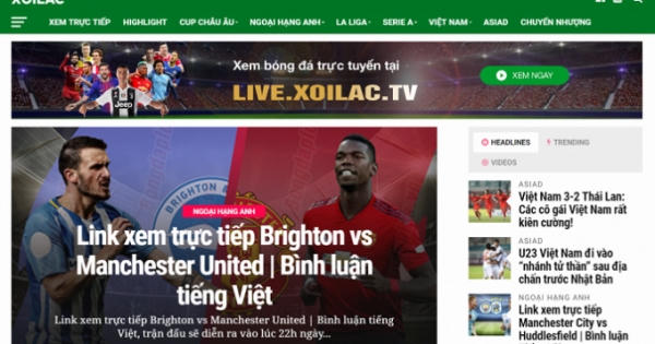 Sự thật ít người biết về website xem lậu ASIAD 2018 Xoilac.tv