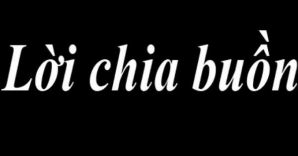 Lời chia buồn