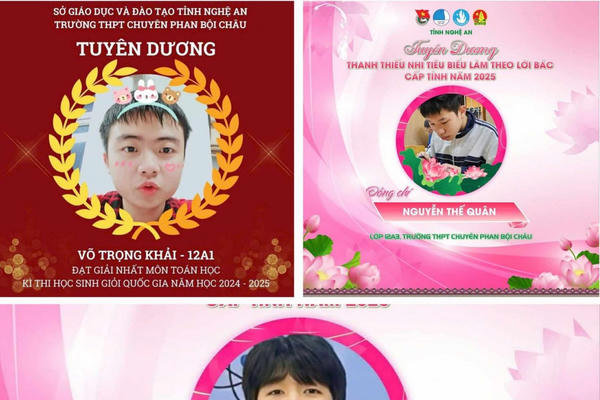 Ba học sinh Nghệ An được chọn vào đội tuyển Quốc gia dự thi Olympic Quốc tế và khu vực năm 2005