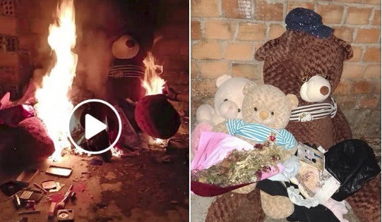 Clip: Chia tay mối tình 3 năm, cô gái nhóm lửa thiêu trụi quà tặng của người yêu cũ