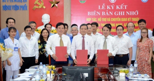Bệnh viện Phổi TƯ ký kết hợp tác hỗ trợ toàn diện với Bệnh viện Phổi Nghệ An
