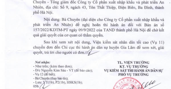 Phía sau lá đơn kêu cứu của Công ty An Nhiên