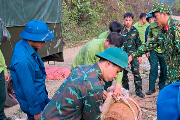 Sơn La: Hủy nổ thành công quả bom "khủng" nặng hàng trăm kg