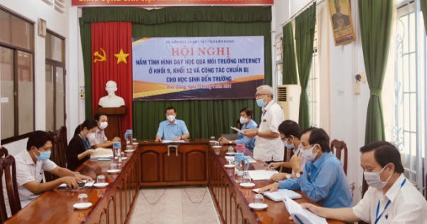 Kiên Giang: Hội nghị trực tuyến tình hình dạy học qua môi trường internet và công tác chuẩn bị cho học sinh đến trường Kiên Giang: Hội nghị trực tuyến tình hình dạy học qua môi trường internet và công tác chuẩn bị cho học sinh đến trường