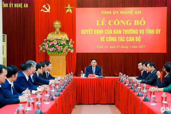 Ông Hồ Sỹ Nguyệt được bổ nhiệm giữ chức Phó Trưởng Ban Tổ chức Tỉnh ủy Nghệ An