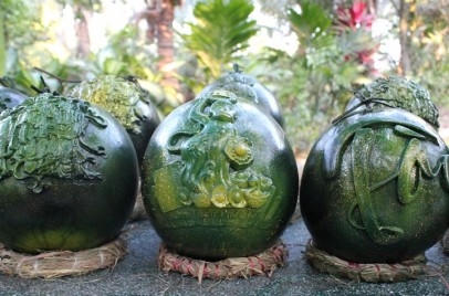Tết Bính Thân “sốt” dưa hấu in hình chú khỉ Tết Bính Thân “sốt” dưa hấu in hình chú khỉ