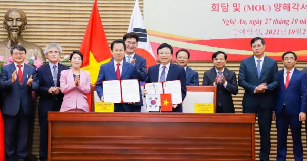 Nghệ An: Ký kết biên bản ghi nhớ 5 nội dung quan trọng với thành phố Gwangju