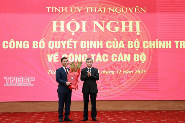 Ông Vương Quốc Tuấn được điều động làm Phó Bí thư Tỉnh ủy Thái Nguyên