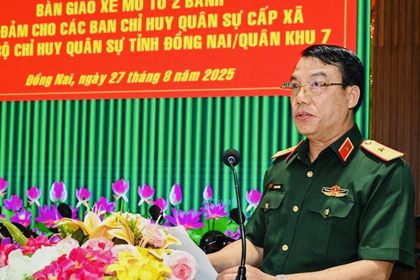 Đồng Nai trang bị 190 xe mô tô cho Ban Chỉ huy quân sự cấp xã