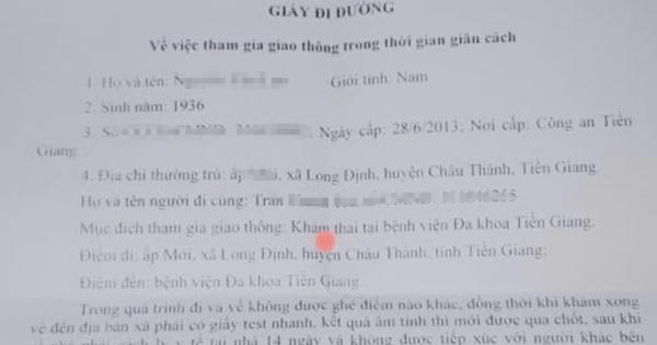 Chủ tịch xã ở tỉnh Tiền Giang nói gì về việc cấp giấy đi đường cho cụ ông 85 tuổi đến viện 'khám thai'? Chủ tịch xã ở tỉnh Tiền Giang nói gì về việc cấp giấy đi đường cho cụ ông 85 tuổi đến viện 'khám thai'?