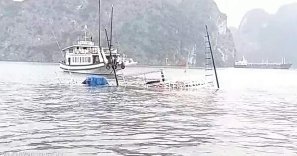 Va chạm với tàu chở đá, tàu du lịch chìm trên vịnh Hạ Long