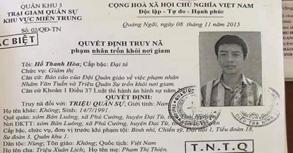 Truy nã phạm nhân đặc biệt nguy hiểm trốn khỏi trại giam lần 2