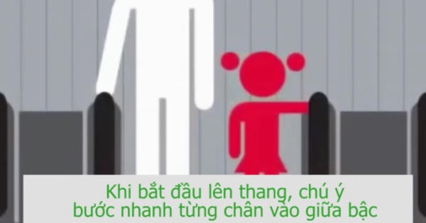Kỹ năng đi thang cuốn để không xảy ra tai nạn