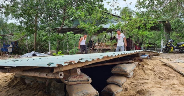 Người dân tự xây hầm ứng phó với cơn bão số 9