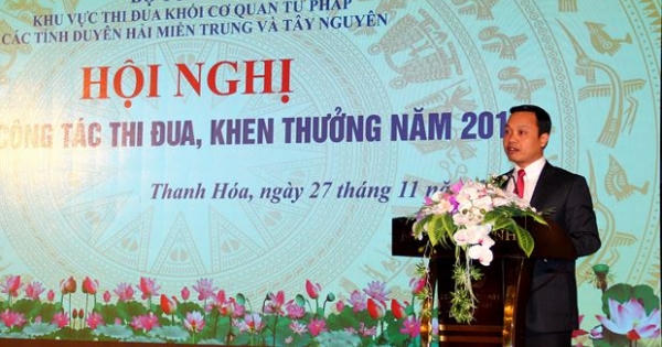Tổng kết công tác thi đua khen thưởng khối cơ quan Tư pháp các tỉnh miền Trung - Tây Nguyên năm 2017