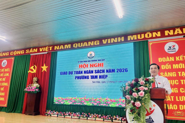 UBND phường Tam Hiệp tổ chức Hội nghị giao chỉ tiêu, dự toán ngân sách năm 2026