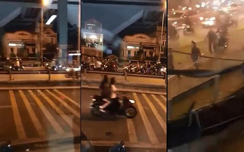 Hai nhóm giang hồ hẹn nhau hỗn chiến trên cầu Nhị Thiên Đường