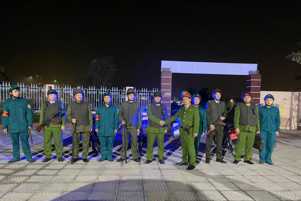 Công an xã Dương Hoà xuất quân bảo vệ an ninh Đại hội XIV của Đảng