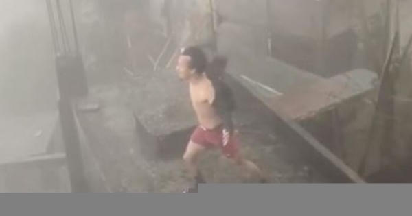 Sự thật bất ngờ về clip người đàn ông "vận công" đẩy lùi siêu bão số 9