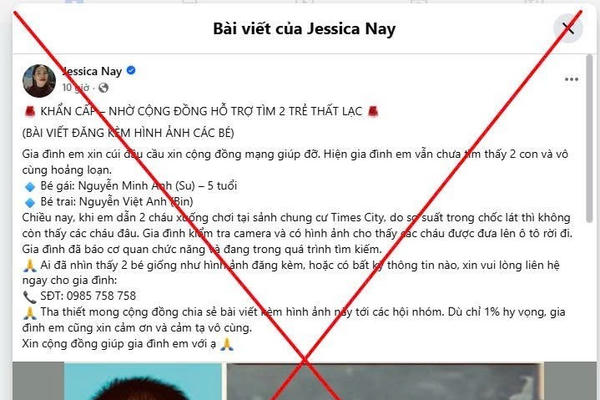 Công an thành phố Hà Nội chính thức lên tiếng vụ việc "Bắt cóc 2 trẻ em tại Times City"