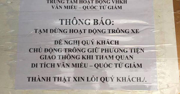 Du khách bất ngờ khi Văn Miếu - Quốc Tử Giám tạm dừng... trông xe