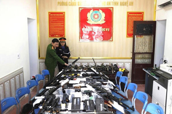 Triệt phá đường dây vũ khí quân dụng "khủng", Công an Nghệ An nhận Thư khen của Bộ Công an