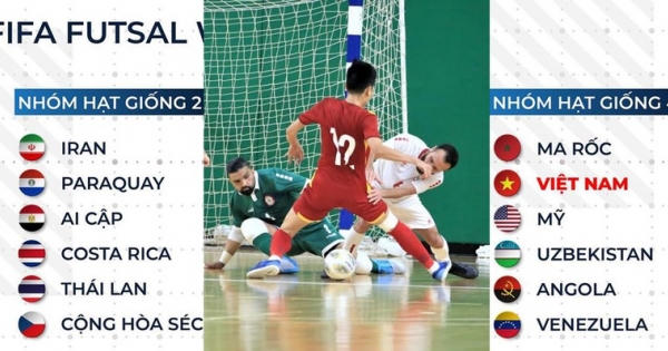 Bốc thăm World Cup, futsal Việt Nam bất lợi ở nhóm 4