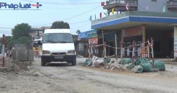 Dân kêu trời vì dự án cải tạo, nâng cấp Quốc lộ 38 chậm tiến độ