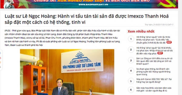 Ai đang “tiếp tay” cho Imexco Thanh Hóa tẩu tán tài sản?