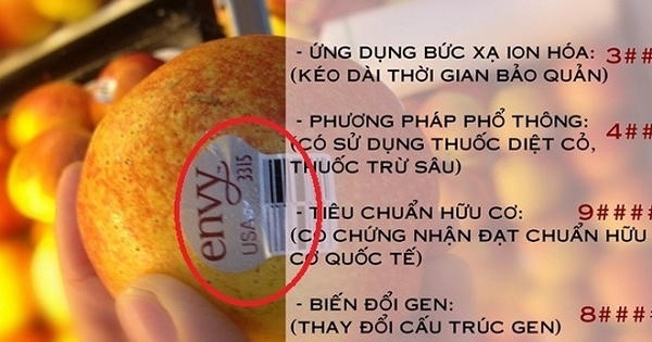 Ý nghĩa đằng sau những con số dán trên hoa quả nhập khẩu