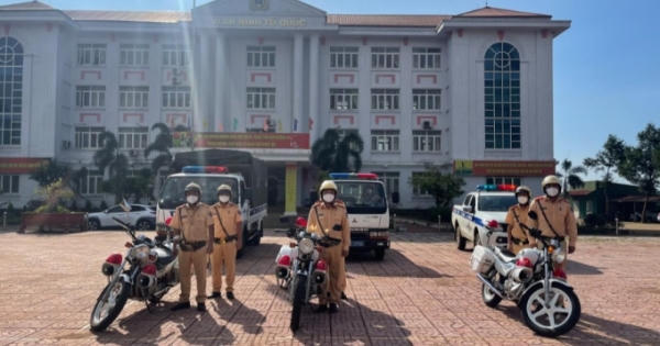 Công an huyện Krông Buk ra quân cao điểm kiểm tra, xử lý hành vi vi phạm trật tự an toàn