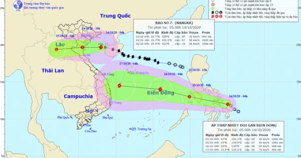 Bão số 7 giật cấp 11 đang hướng vào các tỉnh Thái Bình-Nghệ An Bão số 7 giật cấp 11 đang hướng vào các tỉnh Thái Bình-Nghệ An