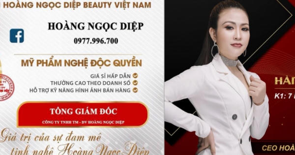 Mỹ phẩm Hoàng Ngọc Diệp: Sau màn “ve sầu thoát xác” vẫn bán hàng chui.