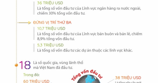 [Infographics] Doanh nghiệp Việt mạnh tay đầu tư ra nước ngoài