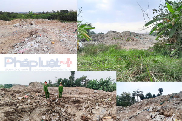 Cận cảnh bãi rác thải khổng lồ tại xã Bát Tràng khiến 3 giám đốc công ty môi trường bị khởi tố